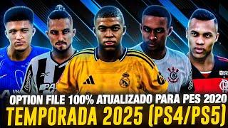 OPTION FILE PES 2020 PS4/PS5/ JANELA DE TRANSFERÊNCIAS/ UNIFORMES 100% ATUALIZADOS (SETEMBRO) 2025