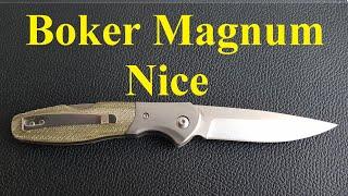 Boker Magnum Nice  Green Micarta