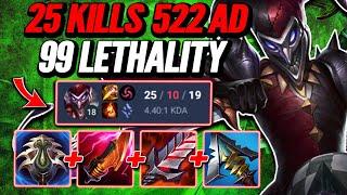 522 AD and 99 Lethality! 25 Kills Shaco - S14 [League of Legends] Full Gameplay - Infernal Shaco