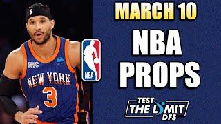 My Top 5 BEST NBA Player Props + Predictions | Monday 3/10/2025