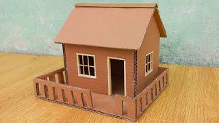 making a Cardboard House Very Simple | How To Make  Cardboard House Modal | Small Cardboard House