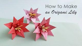 How to Make an Origami Lily Out of Paper | DIY Origami Lilies | Folding Origami Flower | Paper Lily