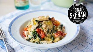 Creamy Chicken & Spinach Pasta!