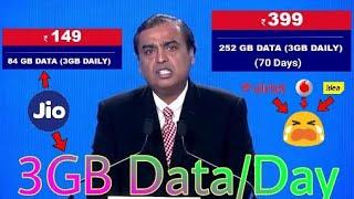 Jio Double Dhamaka offer gives 3GB Data/Day  - Latest Double Data offer from Jio (June 2018)