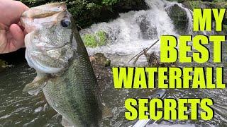 Fishing WATERFALLS for BIG Bass! (Insane tricks) and My Boat almost SUNK!