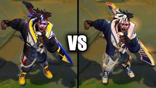 Breakout True Damage Ekko vs True Damage Ekko Skins Comparison (League of Legends)