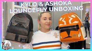 DISNEY UNBOXING! Ahsoka Tano Cosplay Loungefly Backpack Star Wars Kylo Ren Sith GeekCore LE 600