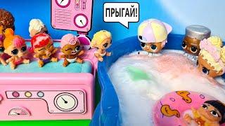 CARTOON DOLLS LOL FOAM PARTY IN KINDERGARTEN Dolls LOL surprise funny cartoons DARINELKA