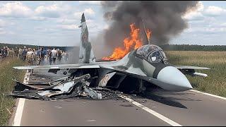 2 MINUTE AGO! Unknown F-16 Shot Down a Russian SU-57 that cuts a U.S fighter jet near Alaska!