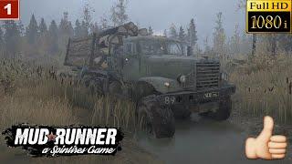 Spintires: MudRunner gameplay Прохождение Одиночная игра Карта Болото