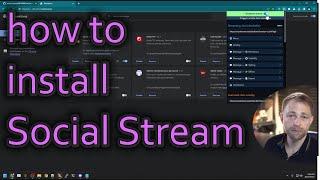 How to install Social Stream (chat ninja extension)