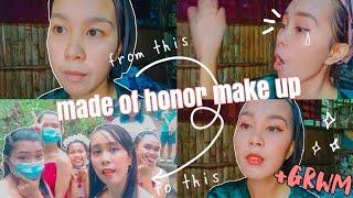 I do my maid of honor make up for the first time + GRWM