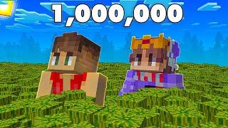 !! صهيب تحداني اجمع 1,000,000 بطيخة في ماين كرافت