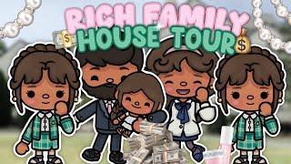 RICH FAMILY HOUSE TOUR  || Toca boca life world  || ROLEPLAY *with voice* ️