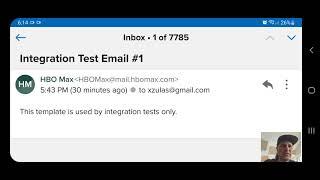 HBO Max integration test email #1 ??? WTF?? I DON'T EVEN HAVE HBO!