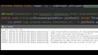 Implementing Logging Using Aspect-Oriented Programming (AOP) - Spring: Exploring Advices, Aspect...