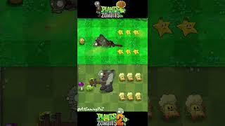 PvZ 1 vs PvZ 2 Team Plants vs Gargantuar Zombie #PvZ2 #plantsvszombies2