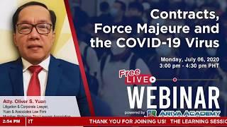 Part 1: Contract, Force Majeure and the COVID-19 Virus | Atty. Oliver Yuan