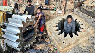 Amazing Process of Making Industrial Gear & Hobbing Process | Wheel Gear Making & Cutting Process