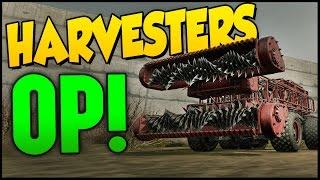 Crossout  Dual Harvesters Build - OP MELEE! [Crossout Gameplay]