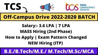 TCS FREE NQT Ninja + Digital Off-Campus Drive 2022-2020 BATCH | ITP Hiring Exam Pattern Changed