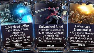 New Warframe Galvanized Mods Are Insane Melee Damage Boosts! Galvanized Steel Elementalist Reflex!