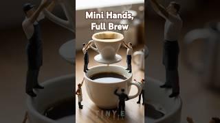 A Tiny Coffee Teamwork ️ #shorts #miniature #miniatureworld #aivideo