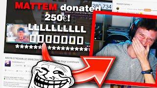 Trollím MOONA na streamu EXTREMNĚ dlouhými donaty [100 000 speciál]