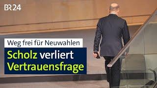 Weg frei für Neuwahlen: Scholz verliert Vertrauensfrage | BR24