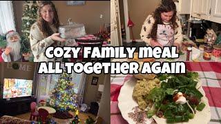 I hosted my entire family (12 people) for cozy homemade dinner