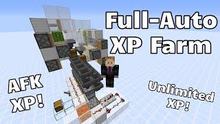 Small Fully Automatic XP Farm (Minecraft Java 1.14 - 1.15+)