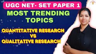 UGC NET PAPER 1 | MOST TRENDING TOPICS | RESEARCH APTITUDE