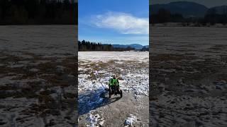 Ice-Ride with the Manul 4x4 Offroad Handcycle ️ - Wheelchair mounted on the back