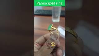 Panna stone with gold ring