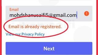 Discord App email is already registered. Problem Solve