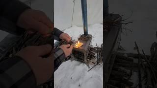 Hot Tent Camping Wood Stove Setup - Pomoly Traveller
