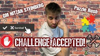 GM Nitzan Steinberg Crushes Puzzle Rush Survival in Chess.com – New Record Set!