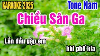 Karaoke Chiều Sân Ga Tone Nam Nhạc Sống gia huy beat