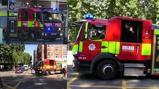 London Fire Brigade Euston Pump Ladder A231 Responding 2x!
