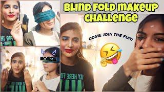  Blind Fold Makeup Challenge In Tamil@KarunyaKingdom