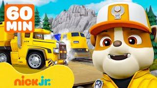 Rubble's Monster Truck & Big Rig Rescues! w/ PAW Patrol Roxi | 1 Hour Compilation | Rubble & Crew