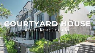 COURTYARD HOUSE with a Floating Glass Bridge | Stunning 4-Storey Luxurious Villa Tour | Nu Infinity