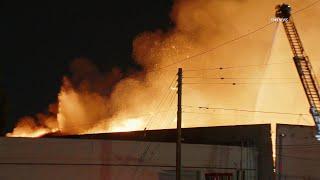 Firefighters Battle Large Commercial Structure Blaze in Willowbrook