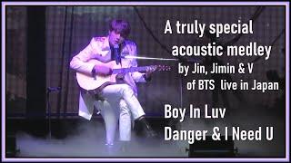 BTS - Jin, Jimin & V -- Acoustic medley @ Japan Official Fanmeeting vol. 3 2016 [ENG SUB] [Full HD]