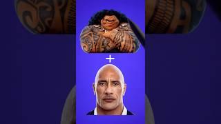 I turned The Rock into  Maui  from Moana  #shorts #moana