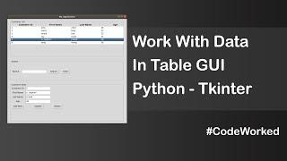 Work with Tkinter Treeview Table with Search box | All In 1 #python #tutorial #table #programming