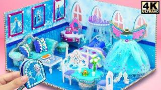 DIY Miniature House #36 ️ Make Frozen Castle with Luxurious Bedroom and Princess Dress for Hamster