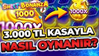  Sweet Bonanza 1000X Küçük Kasa  Yeni Oyun | 3.000 TL Kasayla Nasıl Oynanır ? | Küçük Kasayla Slot