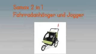 Samax 2in1 Fahrradanhänger und Jogger für 1-2Kinder