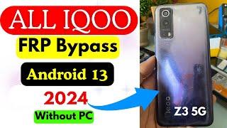 All IQOO Google Account Bypass || IQOO Z3 5G FRP Bypass Android 13 2024